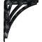 Ekena Millwork Nevio Wrought Iron Bracket, (Triple center brace), Antiqued Silver 2"W x 10"D x 12"H BKTM02X10X12TNEASV - alternate 4
